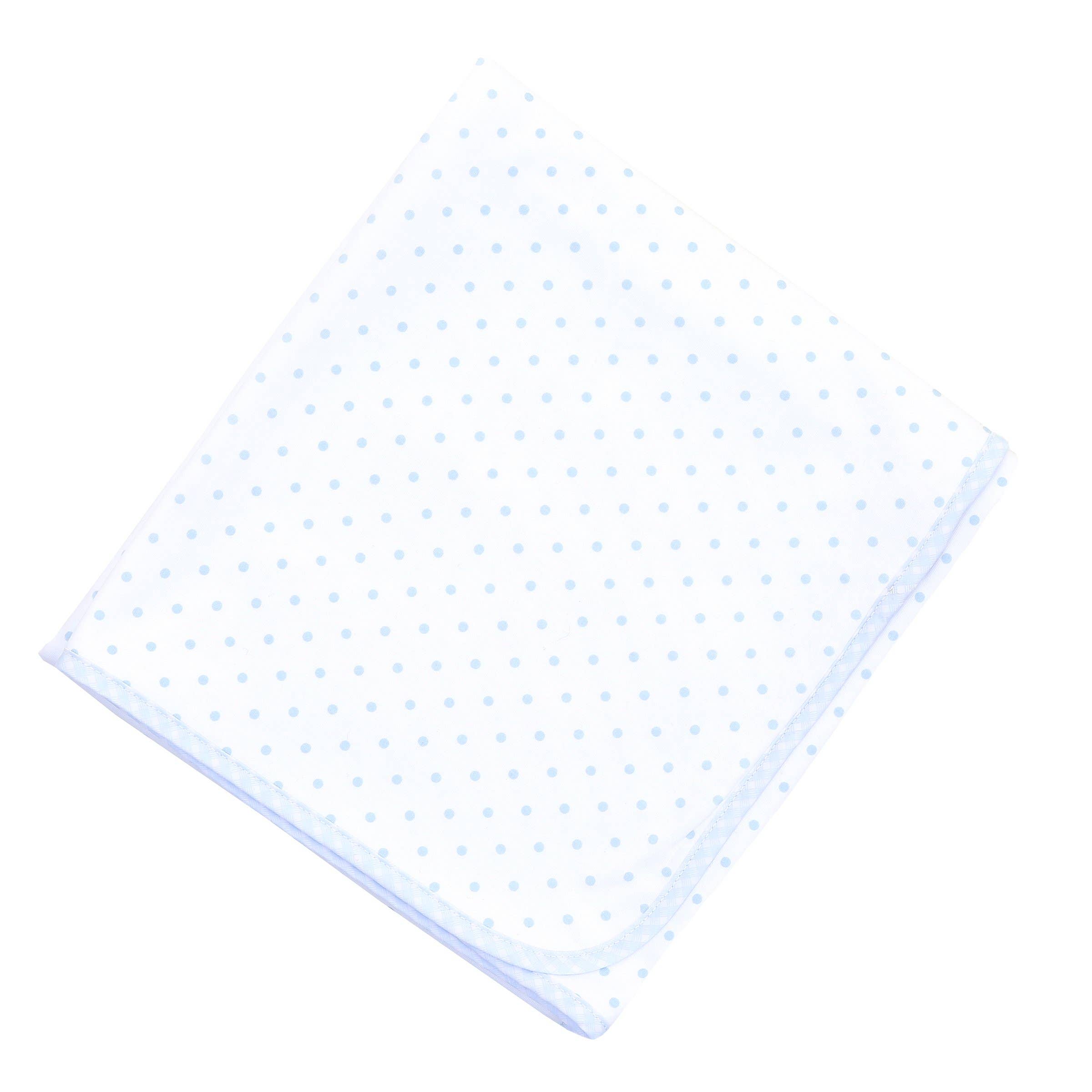 Gingham Dots Blanket: Blue