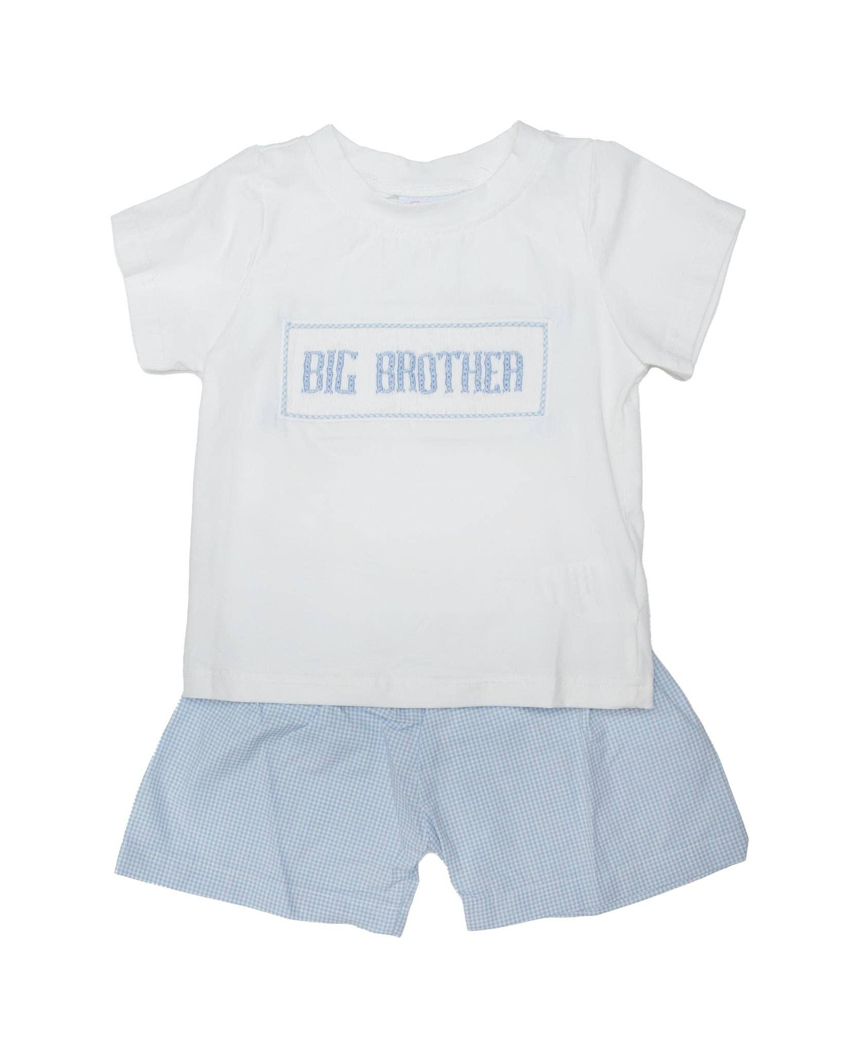 Big Brother - Blue Gingham Short Set