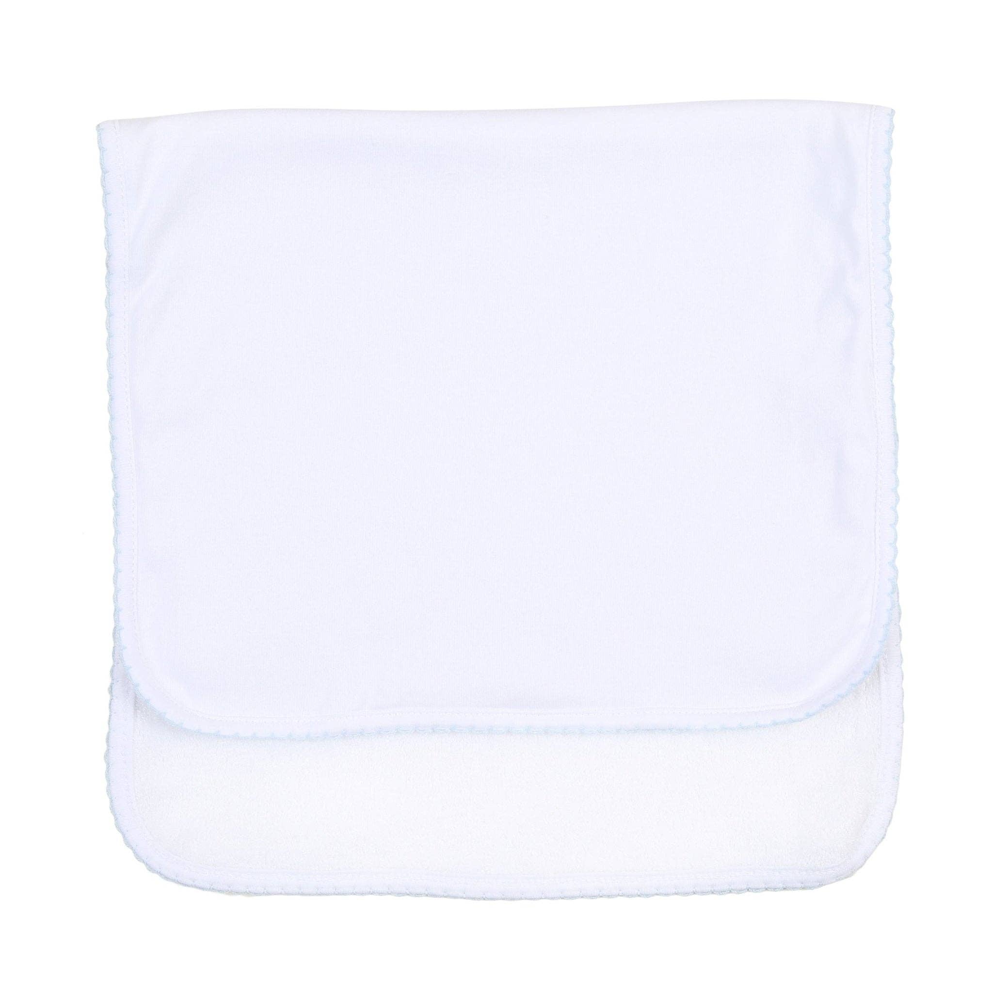 Essentials Blue Trim Burp Cloth