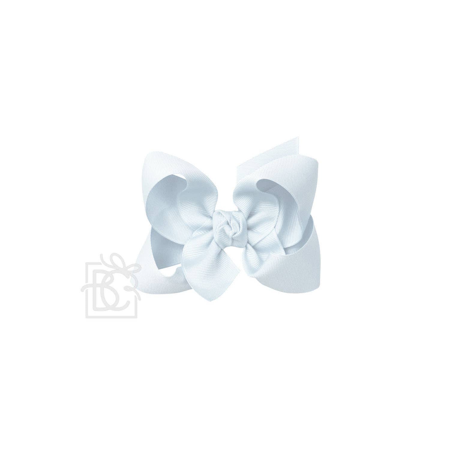 4.5&quot; Hairbow on Alligator Clip: Powder Blue