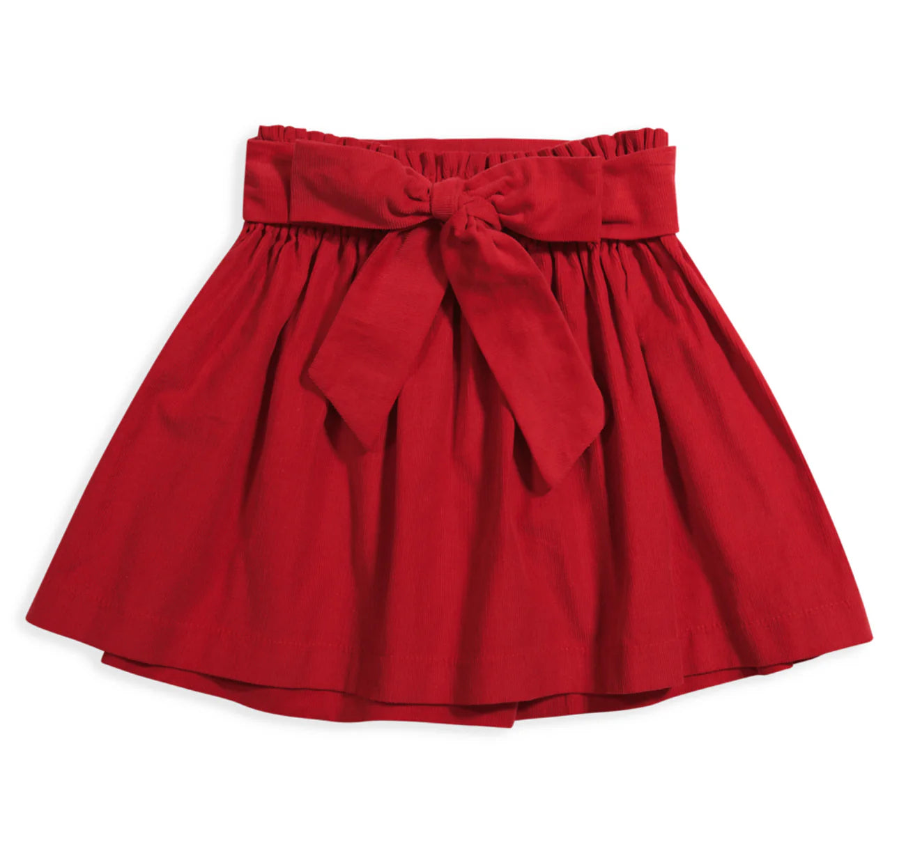 Becca Skirt with Bow: Red Corduroy