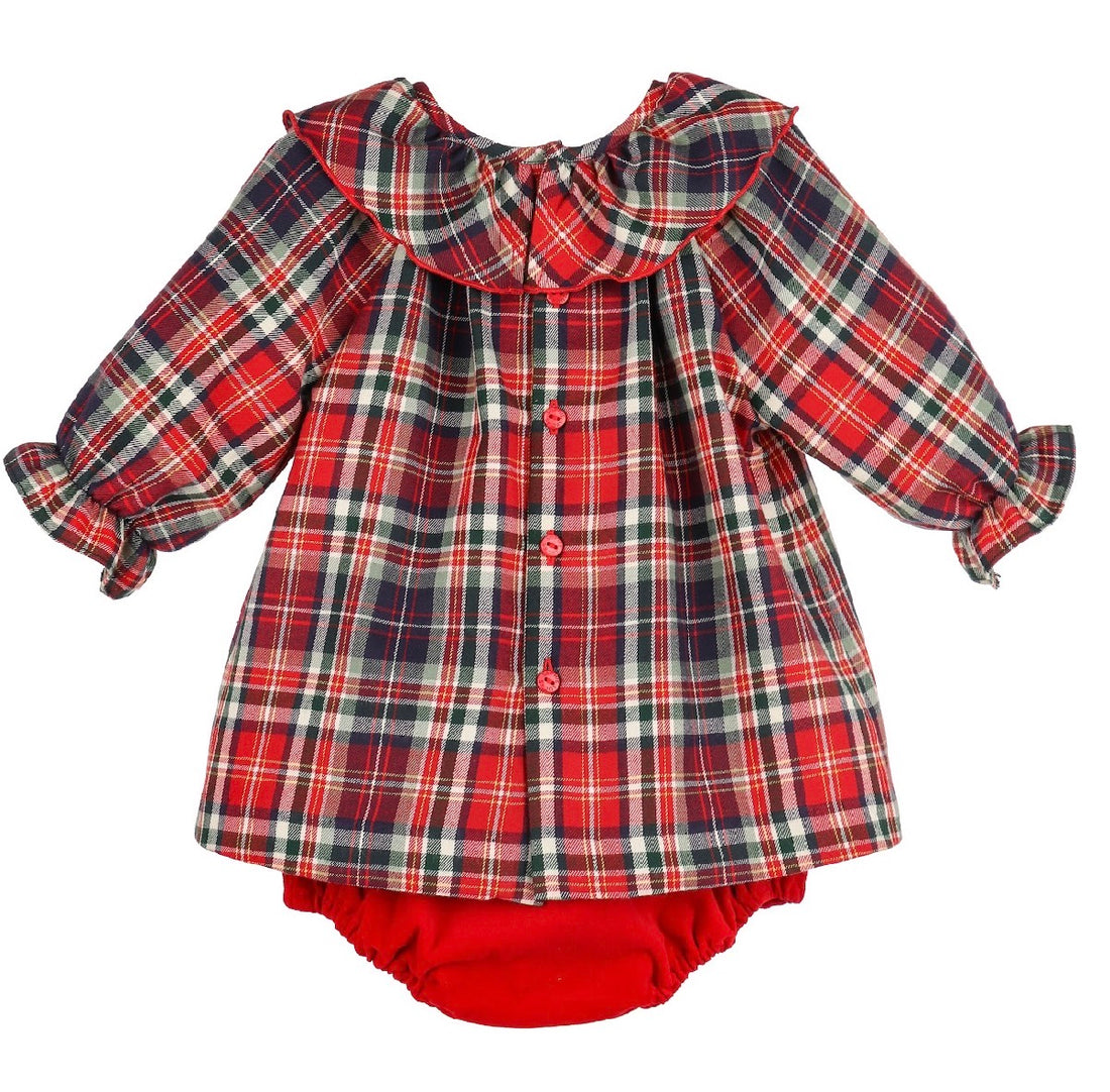 Evergreen Tartan 2 Piece Doll Set