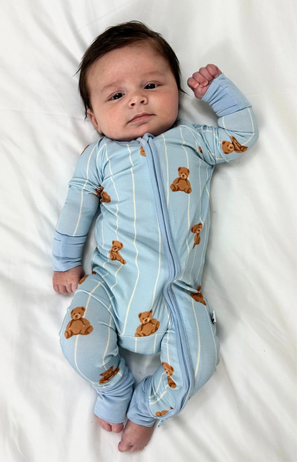 2-Way Zipper Romper: Cozy Cub