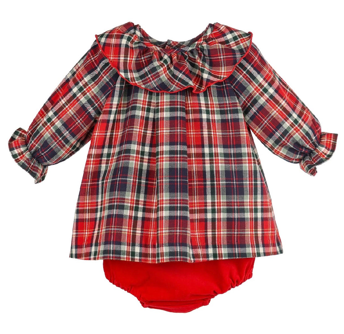 Evergreen Tartan 2 Piece Doll Set