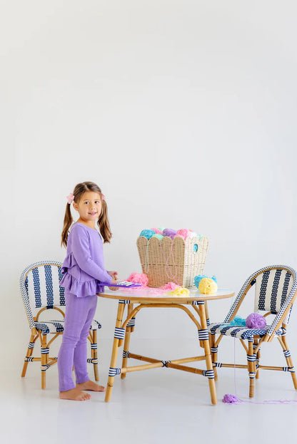 TBBC Quilted LS Love You Back Top: Palisades Purple