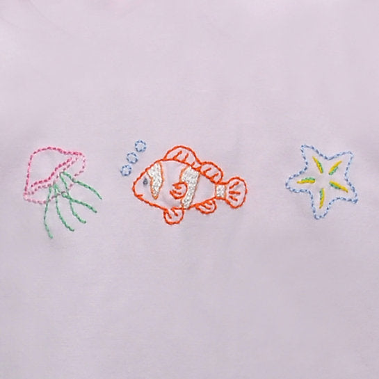 Pink Emma Blouse: Ocean Charms