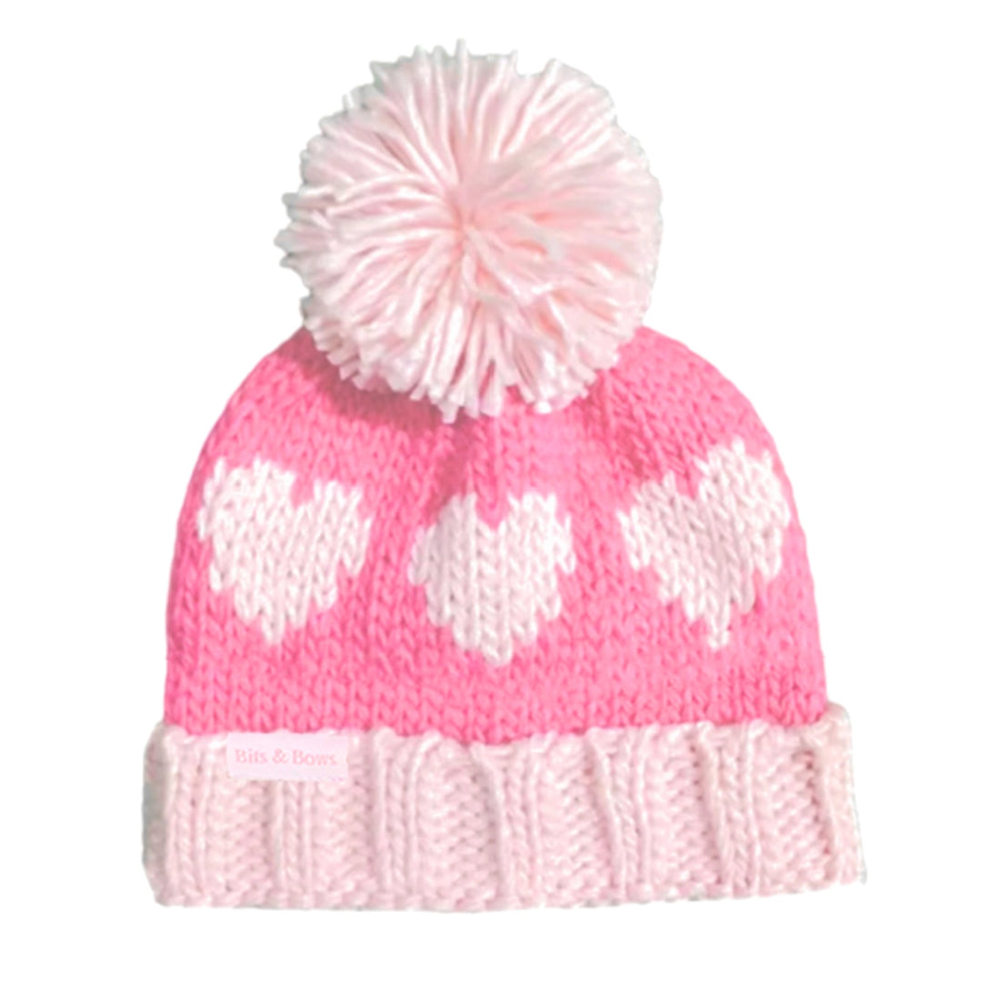 Pink Hearts Bobble Hats