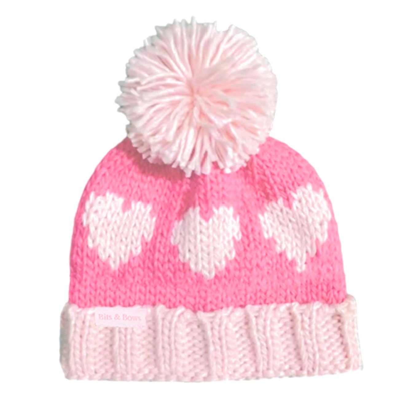 Pink Hearts Bobble Hats