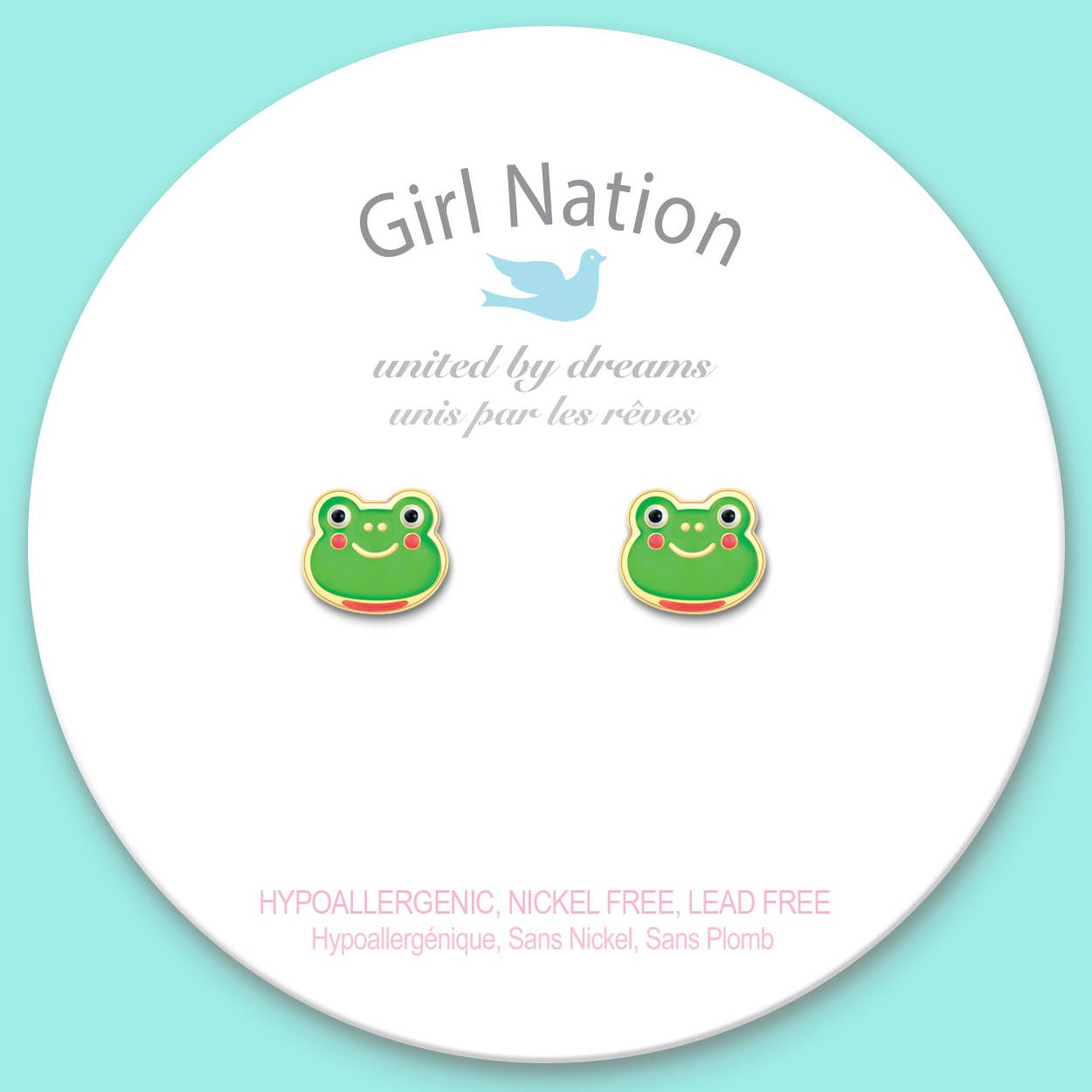 Fancy Frog Cutie Stud Earrings