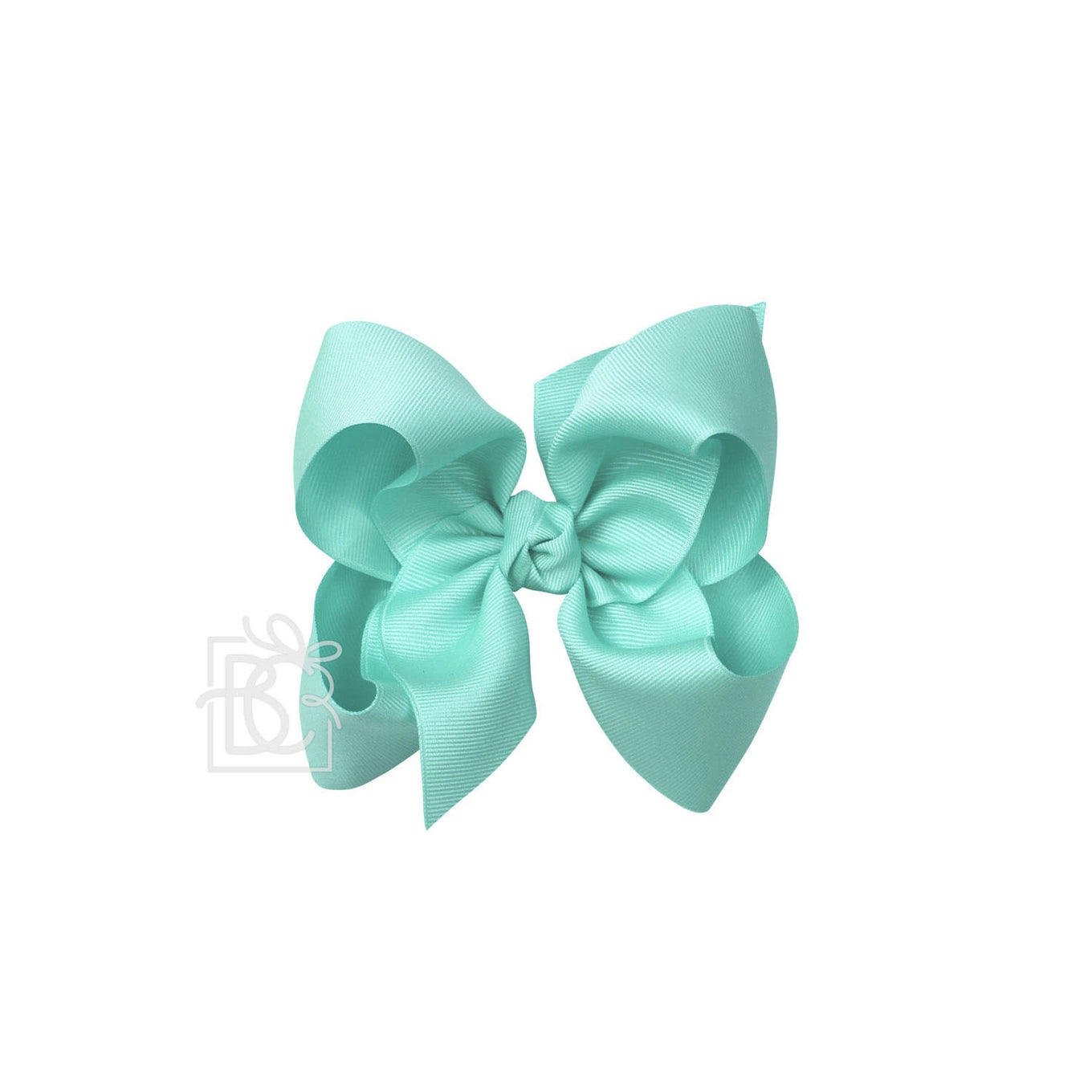 5.5&quot; Hairbow on Alligator Clip: Aquamarine