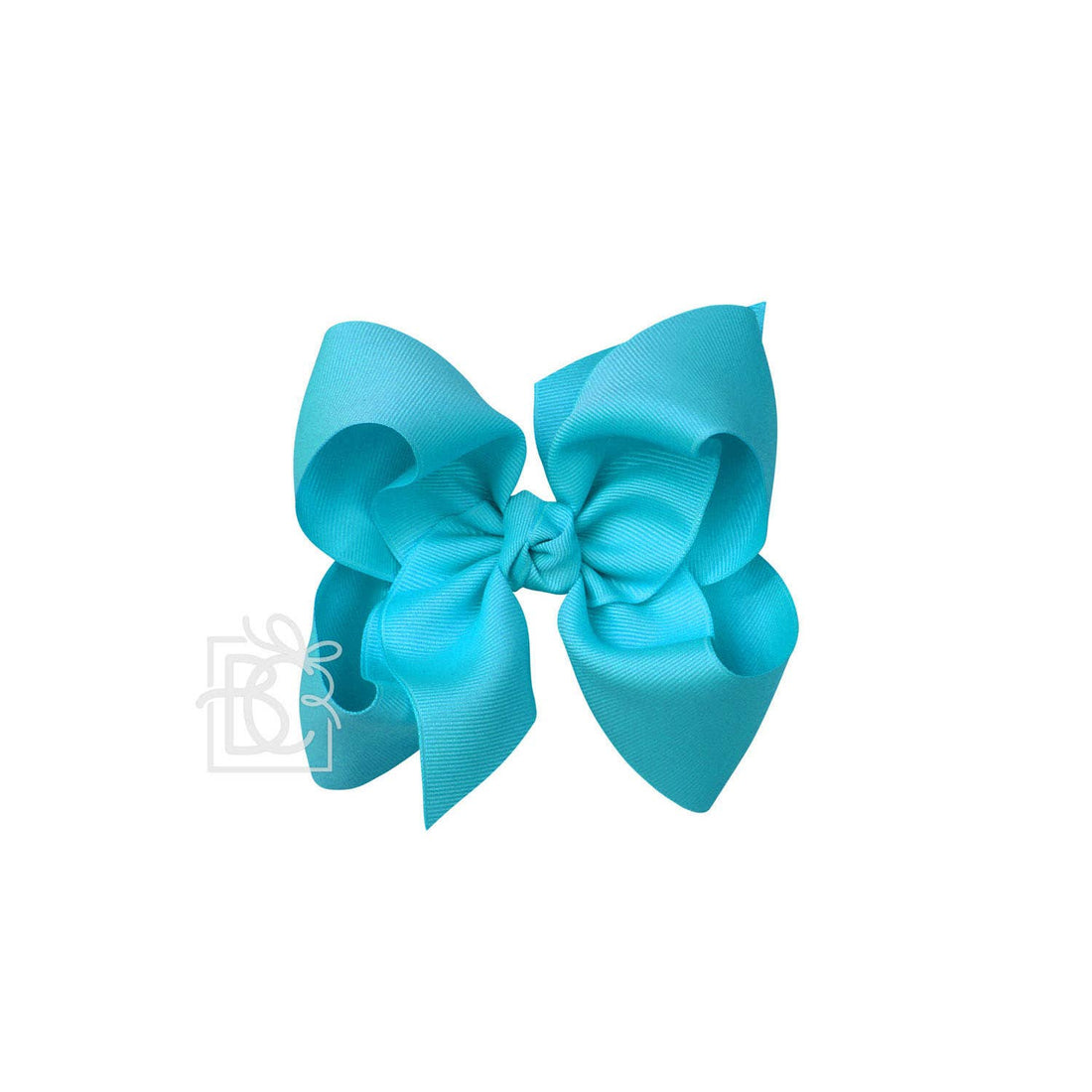 5.5&quot; Hairbow on Alligator Clip: Turquoise