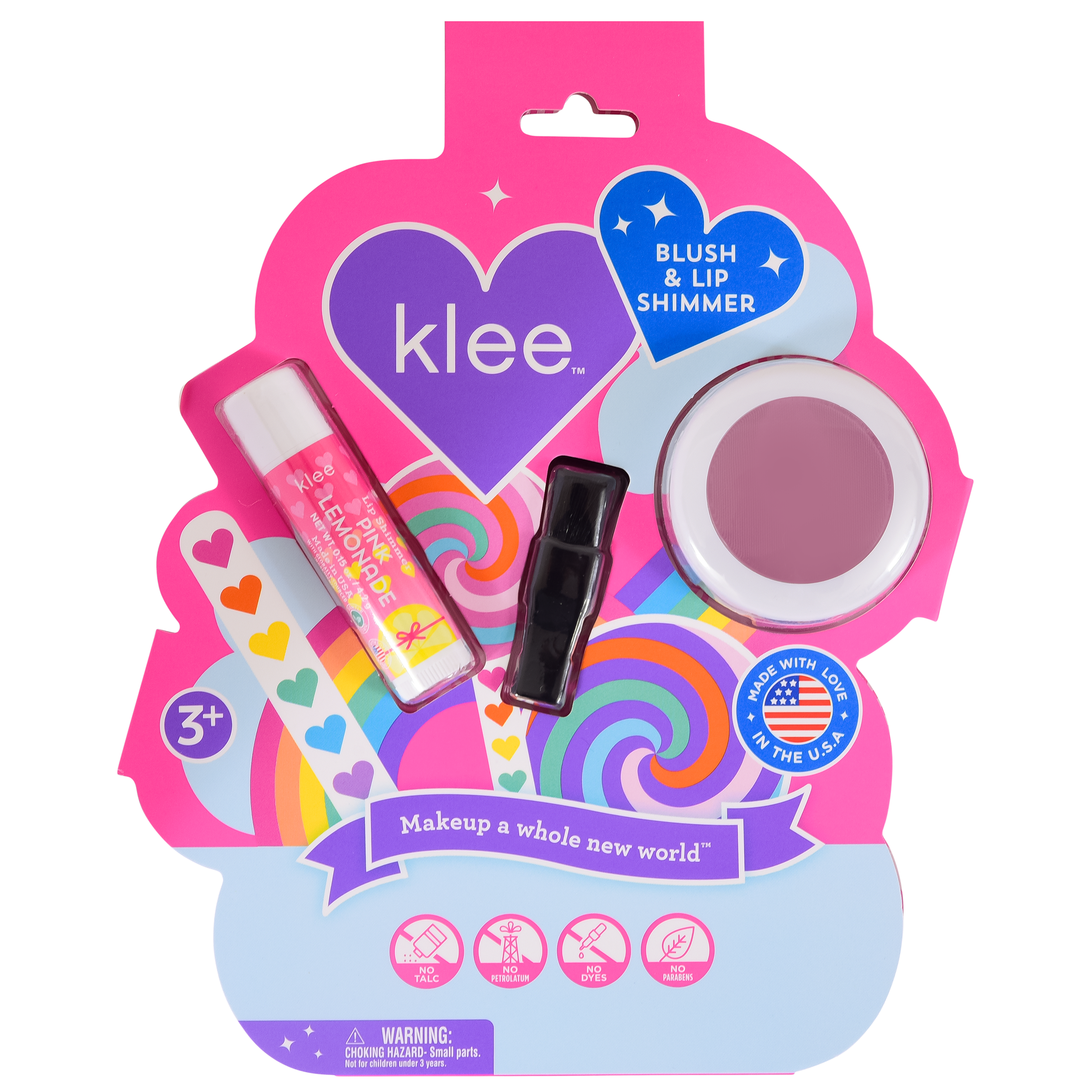 Rainbow Glitz Blush and Lip Shimmer Set: Seabreeze Spark
