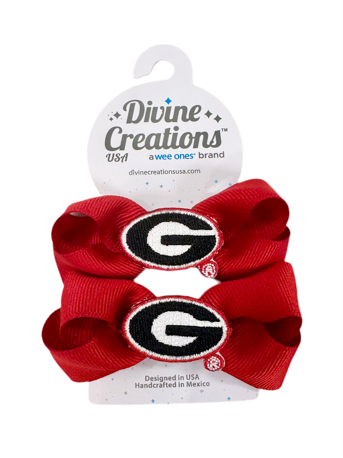 University of Georgia Mini Bow Pair