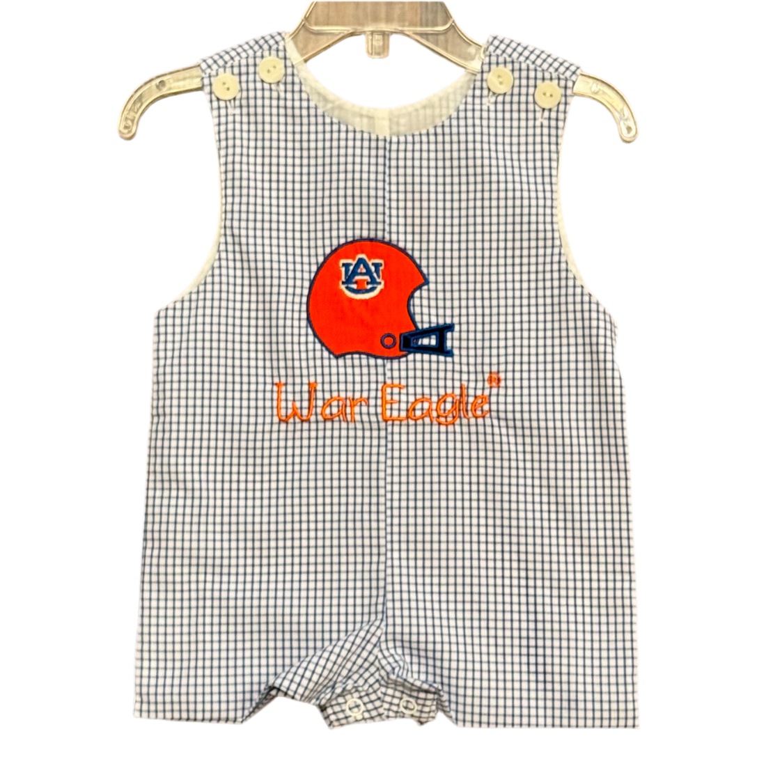 Auburn Applique Shortall: Navy/Orange