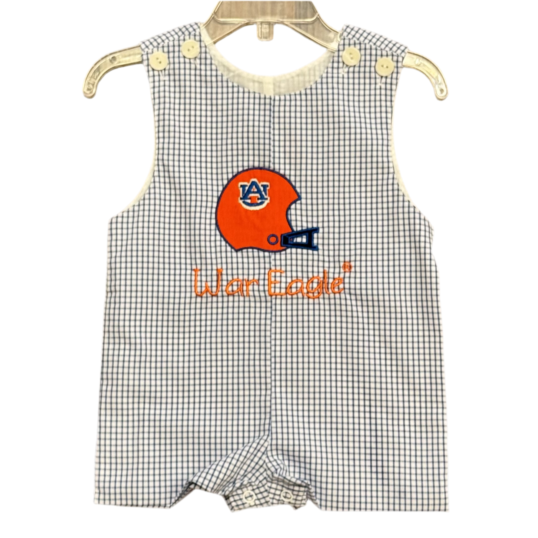 Auburn Applique Shortall: Navy/Orange