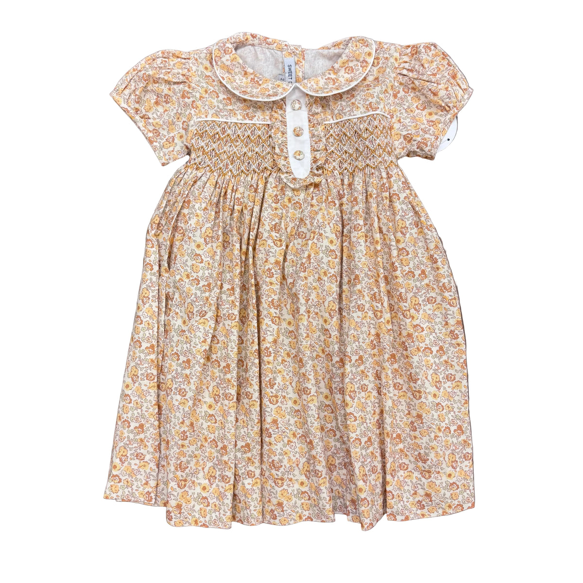 Sandy Yellow Smocked Dress