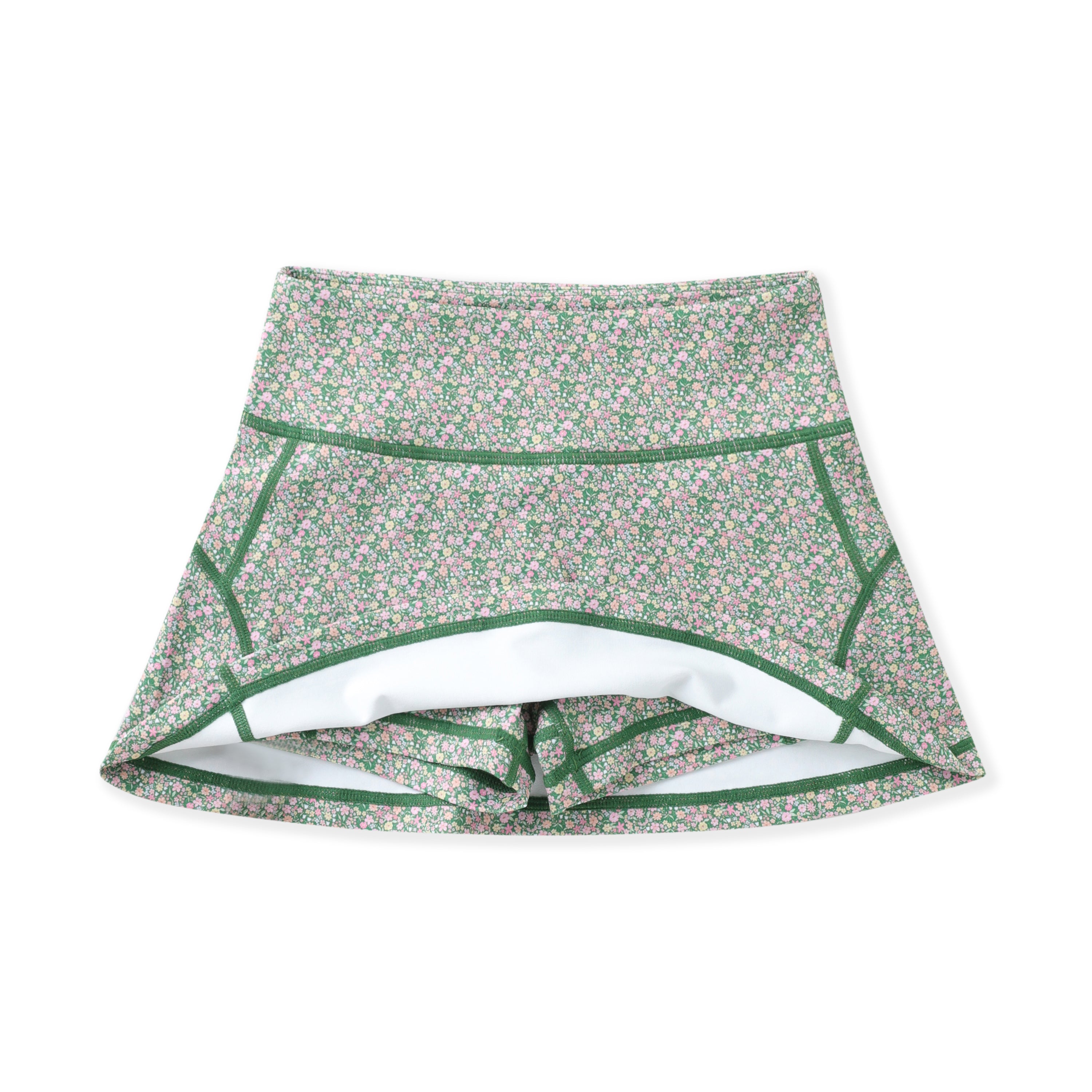 Olive Ditsy Floral Skirt