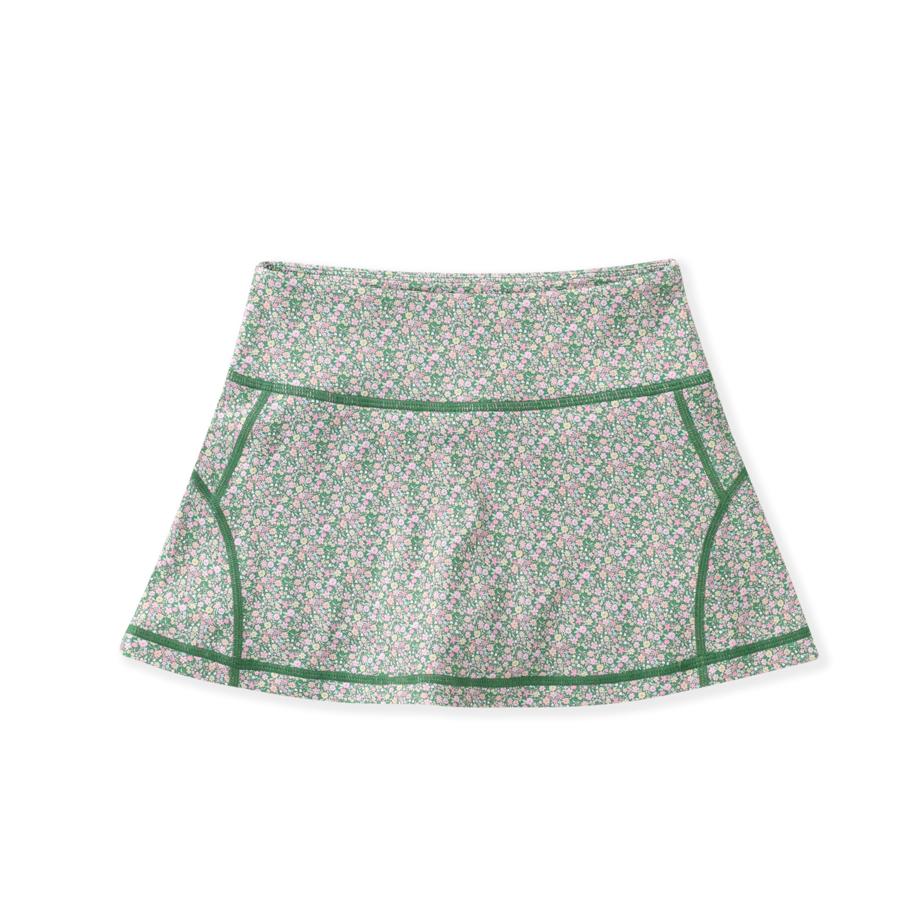 Olive Ditsy Floral Skirt