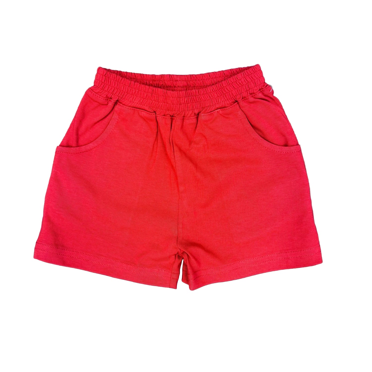 Boys Knit Play Shorts: Red