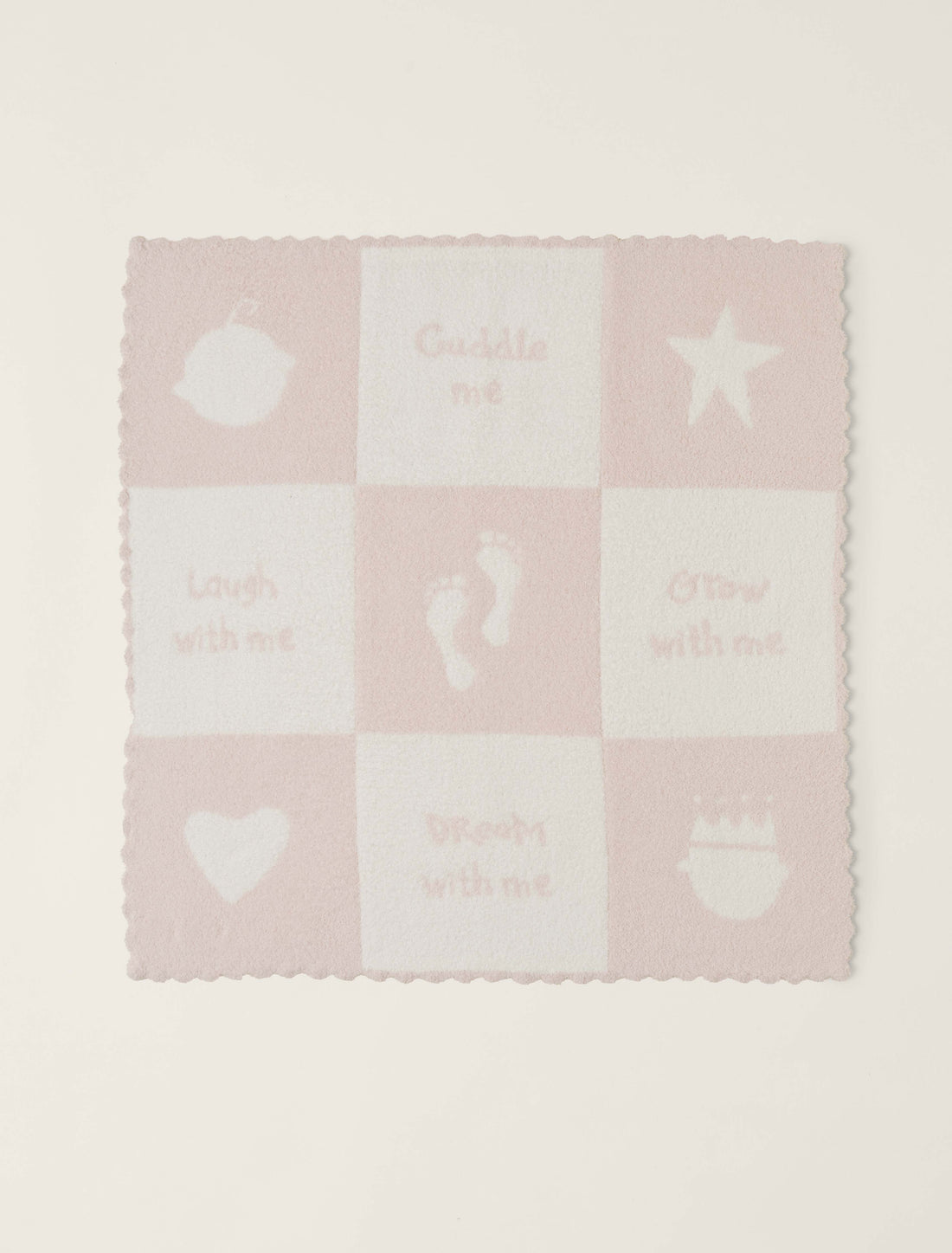 Barefoot Dreams Cozychic Cuddle Receiving Blanket: Pink/Pearl