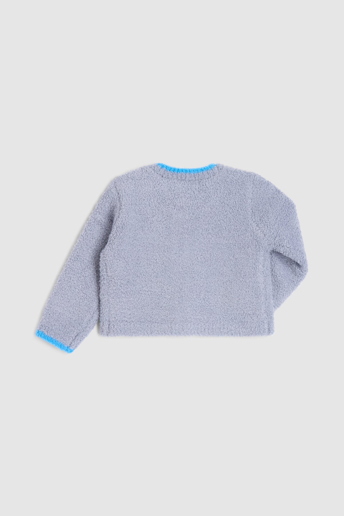 Barefoot Dreams CozyChic® Baby Tipped Cardi: Chambray / Cyan