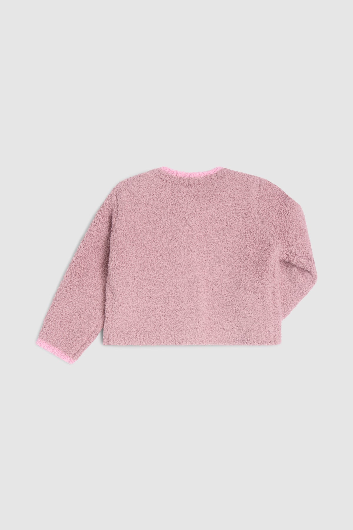Barefoot Dreams CozyChic® Baby Tipped Cardi: Teaberry / Barbie Pink