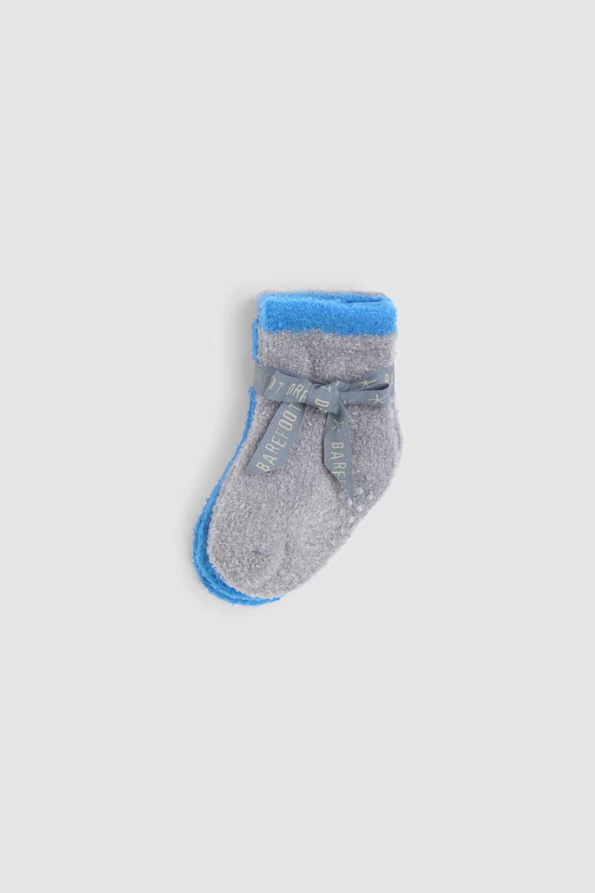 Barefoot Dreams CozyChic Lite® Baby Tipped Sock Set: Chambray / Cyan