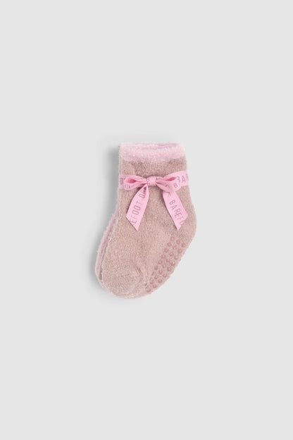 Barefoot Dreams CozyChic Lite® Baby Tipped Sock Set: Teaberry / Barbie Pink