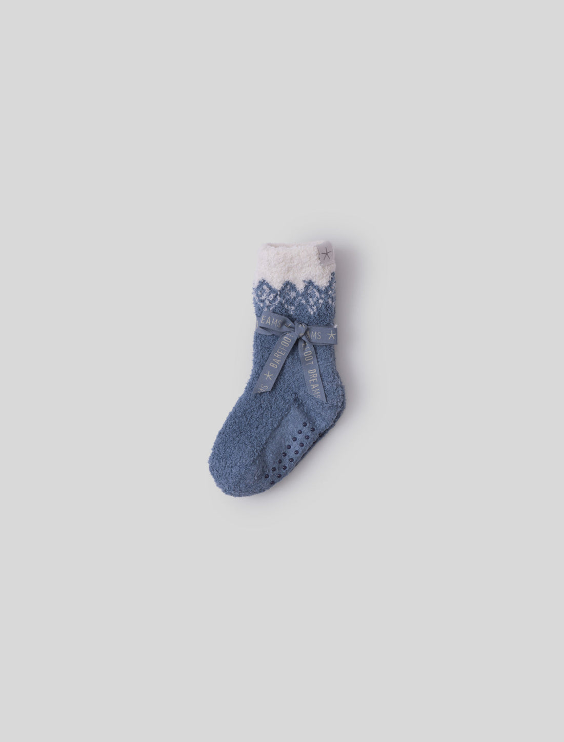 Toddler Fairisle Socks: Blue Dusk/Cream