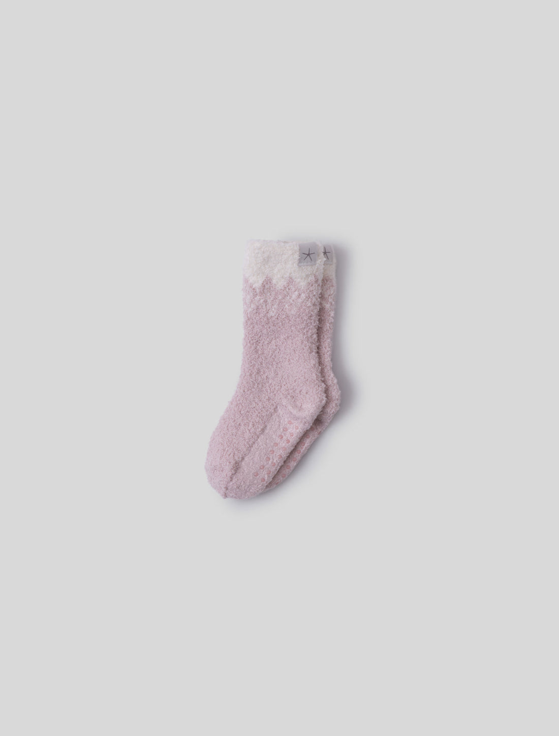Toddler Fairisle Socks: Dusty Rose/Cream