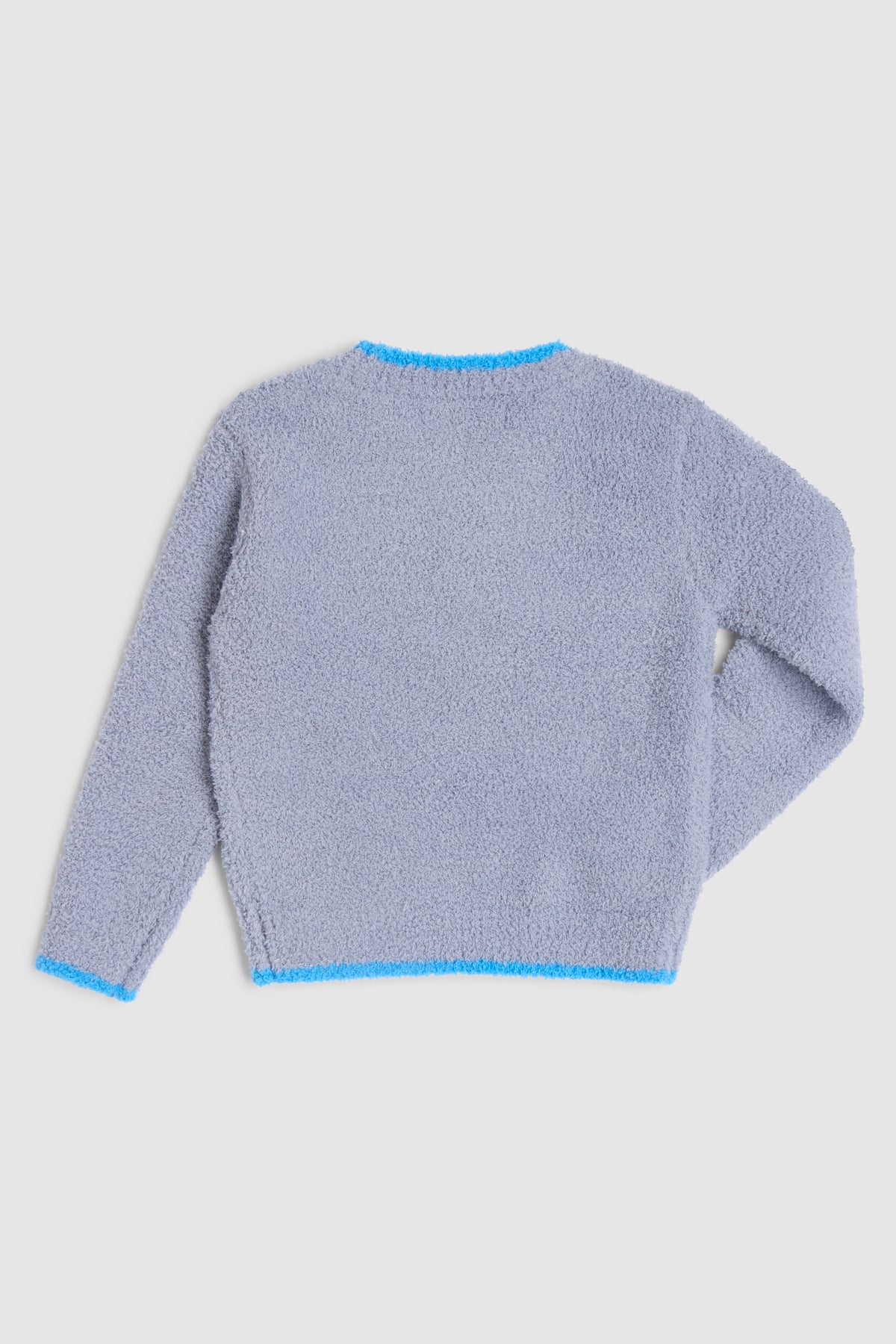 Barefoot Dreams CozyChic® Toddler Tipped Pullover: Chambray / Cyan