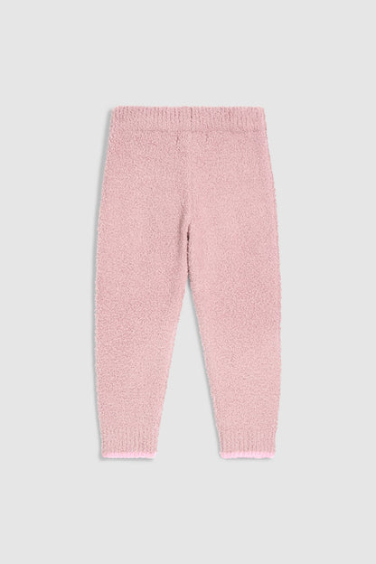 Barefoot Dreams CozyChic® Toddler Tipped Jogger: Teaberry / Barbie Pink