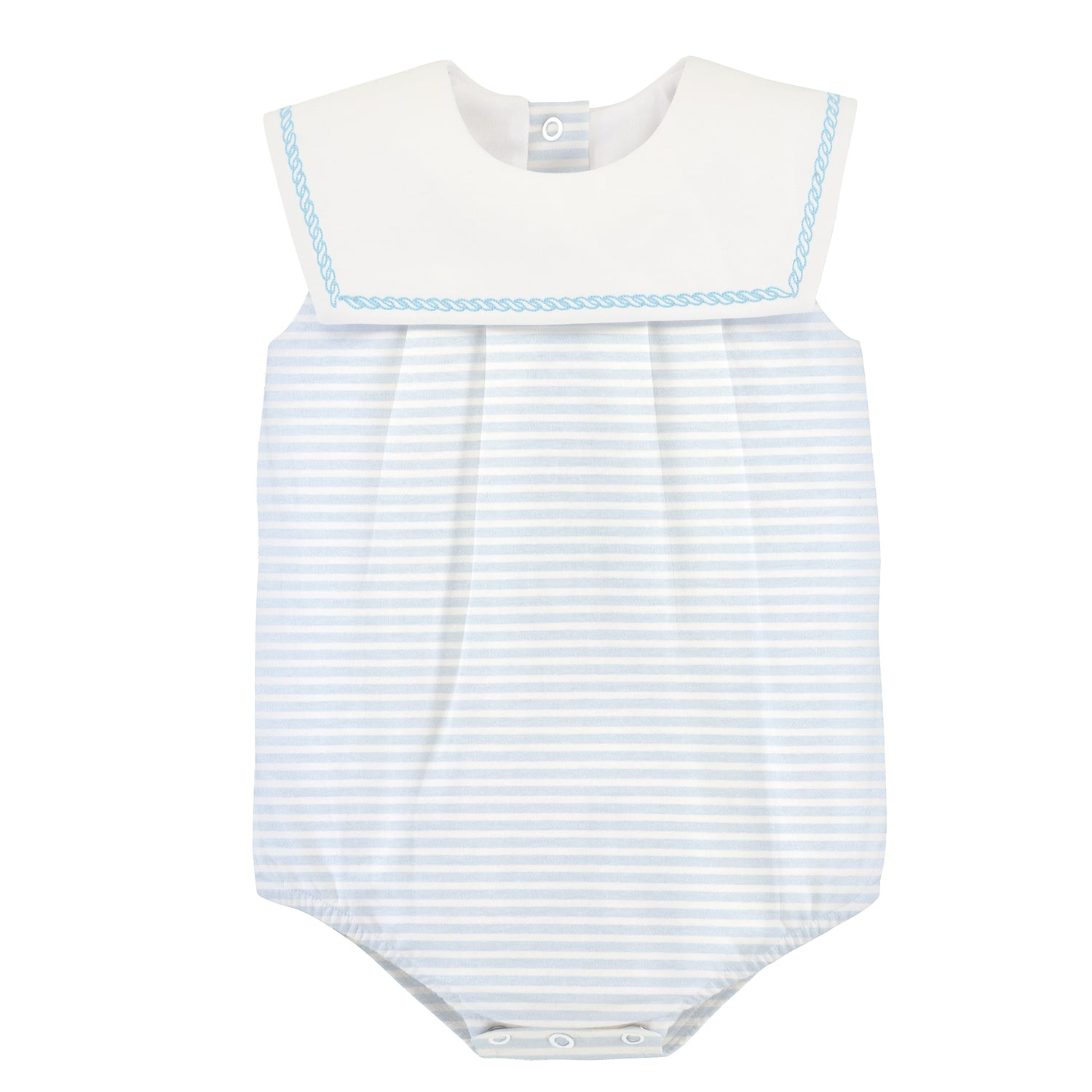 Light Blue Stripes Sailor Bib Bubble