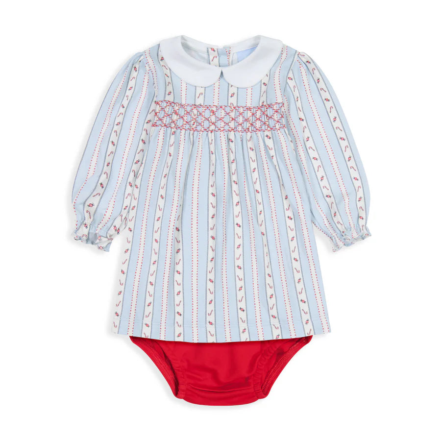 Long Sleeve Smocked Dress &amp; Bloomer Set: Bon Bons