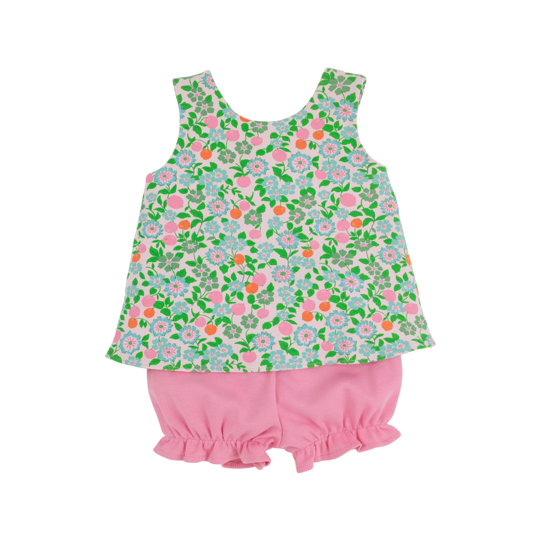 TBBC Pima Bettye Bloomer Set: Natchez and Nectarines with Hamptons Hot Pink
