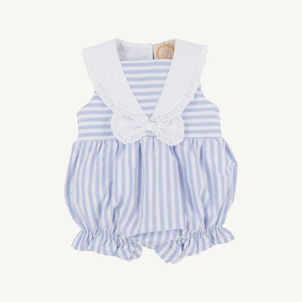 TBBC Blaine Bubble: Park City Periwinkle Stripe with Worth Avenue White