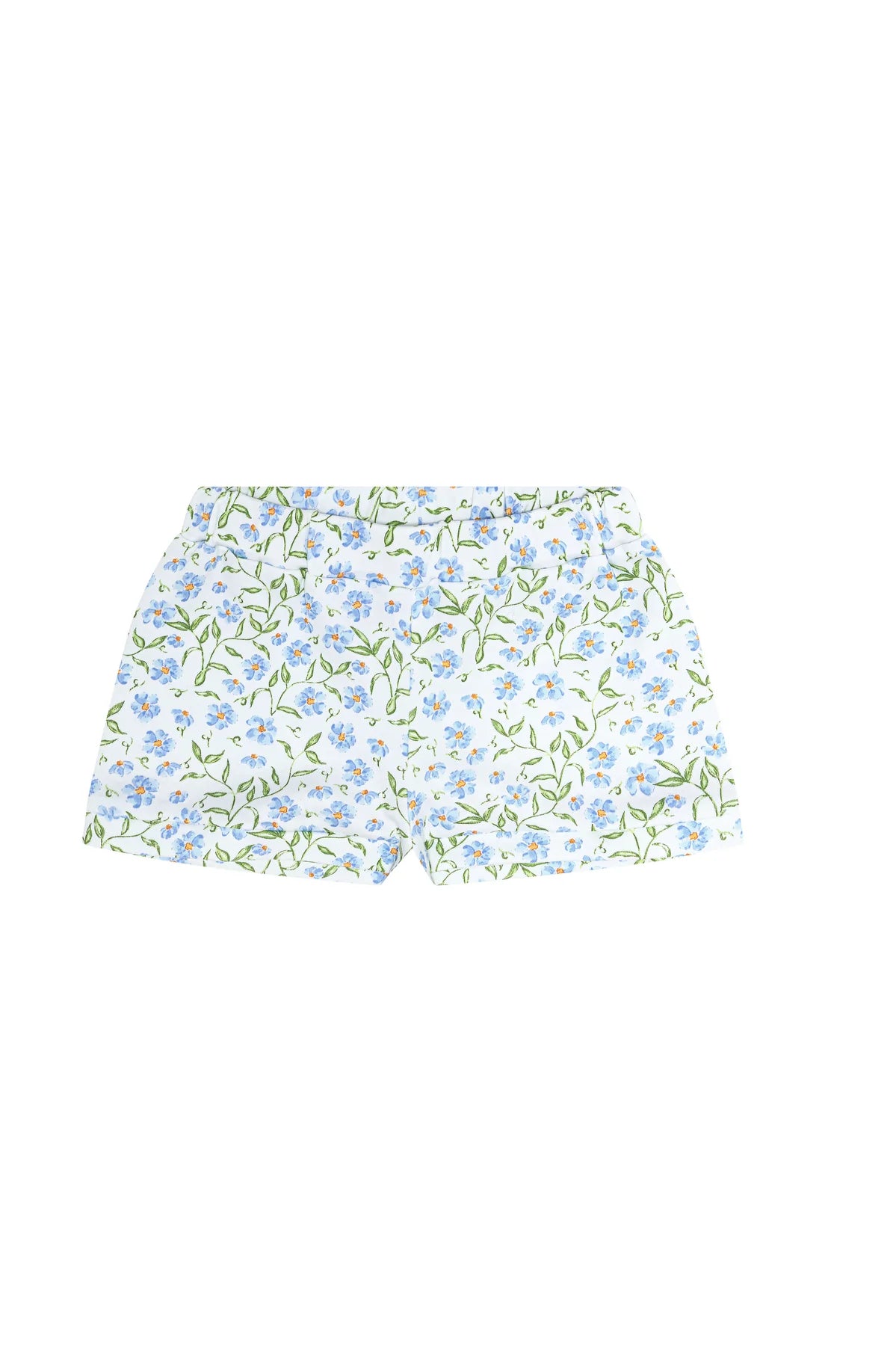 Blue Vines Print Summer Short Set