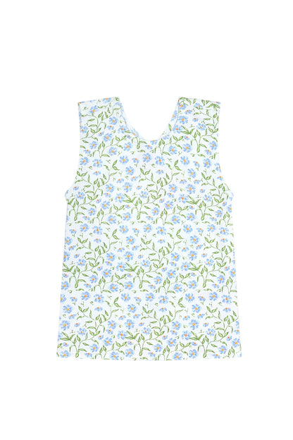 Blue Vines Print Summer Short Set