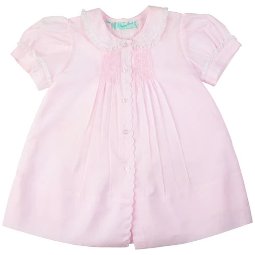 Feltman Bros Scalloped Trim Slip Dress: Pink