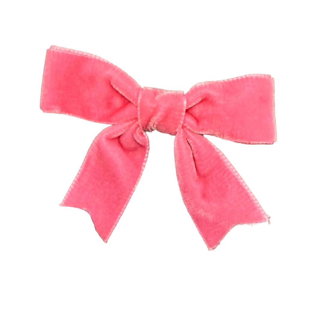 Mini Velvet Two-Loop Bow with Fancy Cut Tail: Azalia