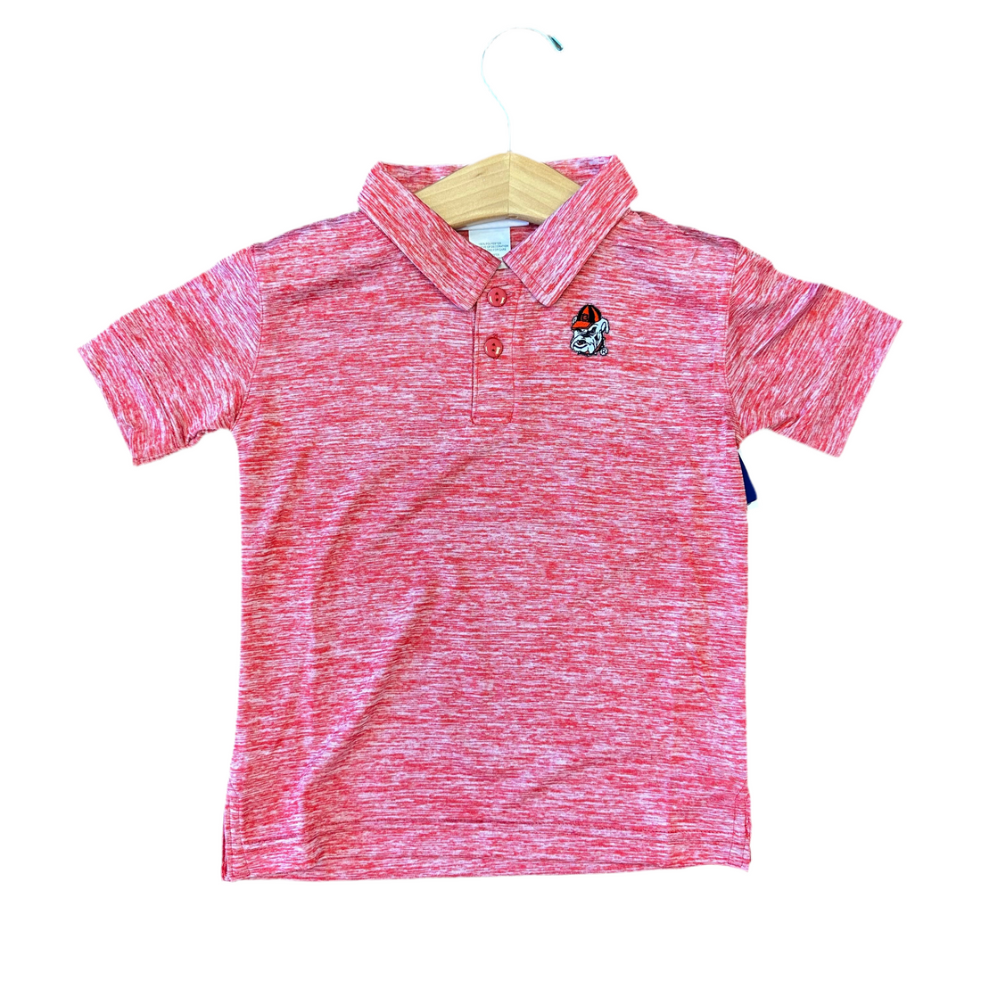 Georgia Bulldog Spacedye Polo: Red