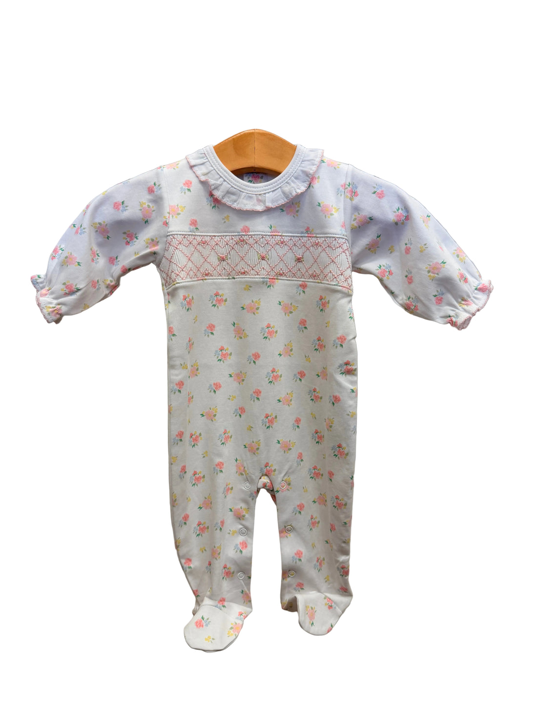 English Roses Smocked Footie