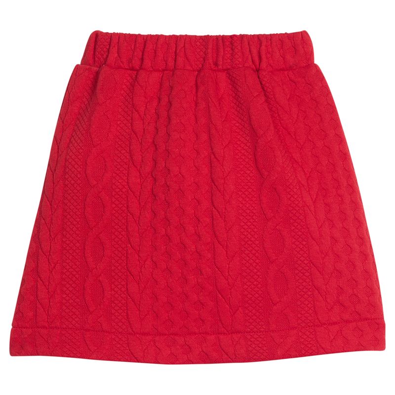 Quilted Mini Skirt: Cherry Cable