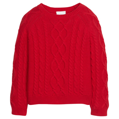 Red Cable Knit Sweater