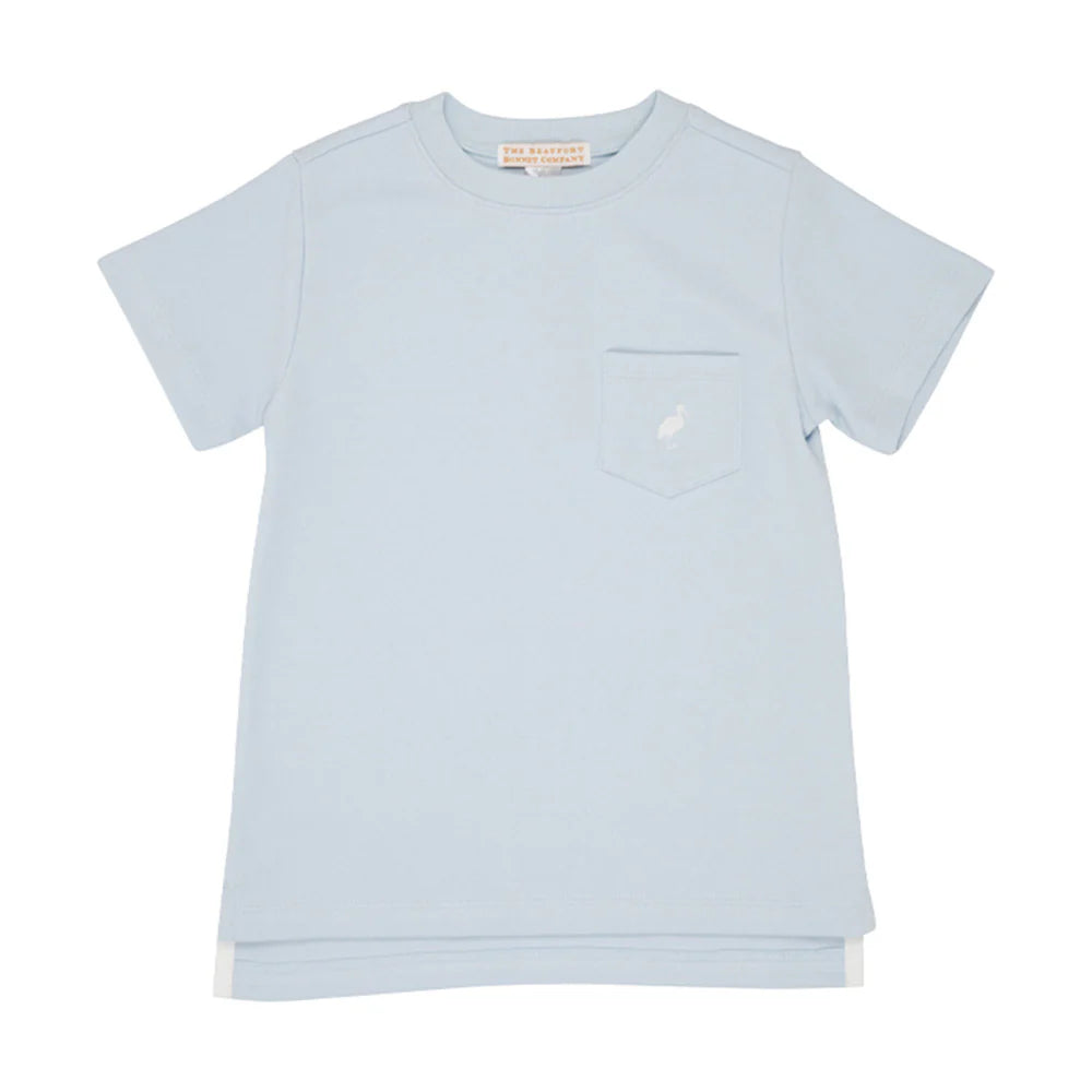 TBBC SS Carter Crewneck: Buckhead Blue with Worth Ave White