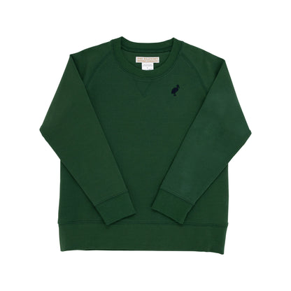 TBBC Cassidy Comfy Crewneck: Girer Green with Nantucket Navy