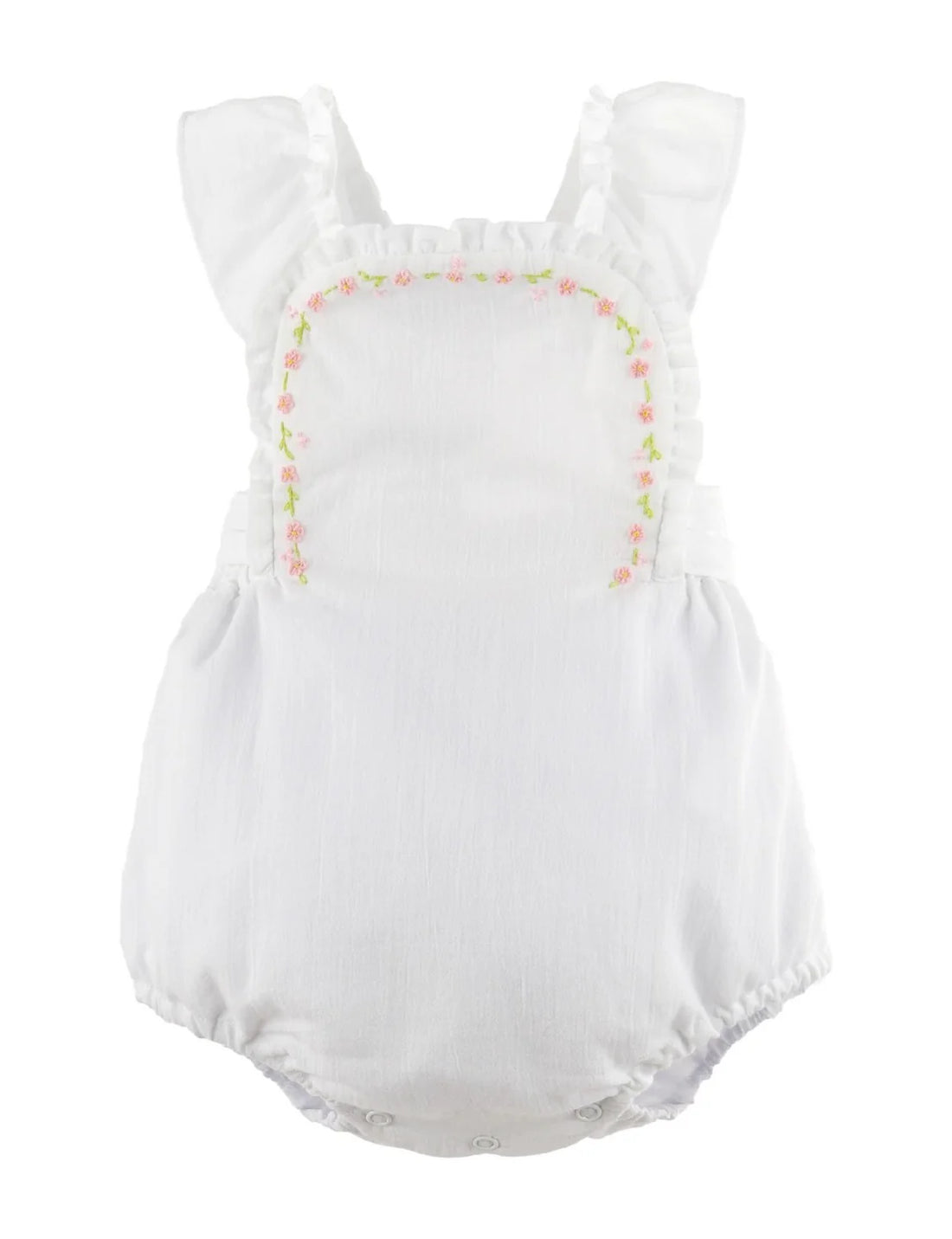 Daisy Chain Sunsuit: White