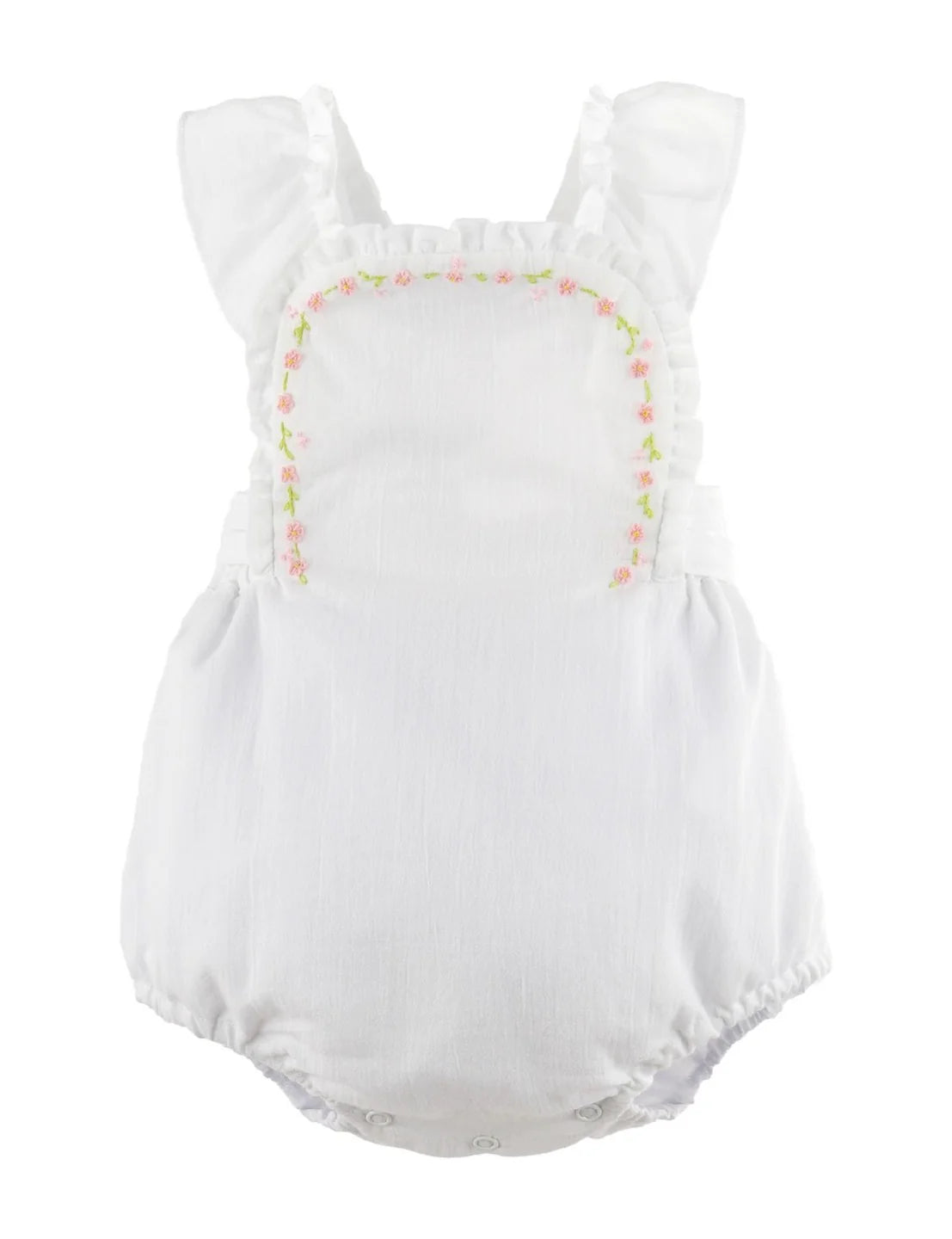 Daisy Chain Sunsuit: White