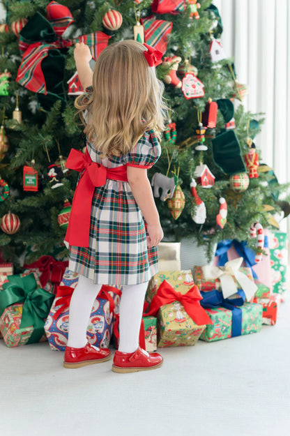 TBBC Cindy Lou Sash Dress: Aiken Place Plaid