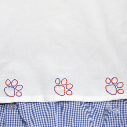 Navy Orange Diaper Set